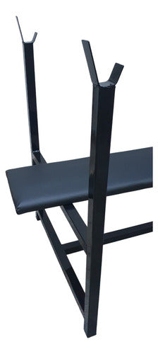 Reinforced Flat Bench Press with Gym Rack 1