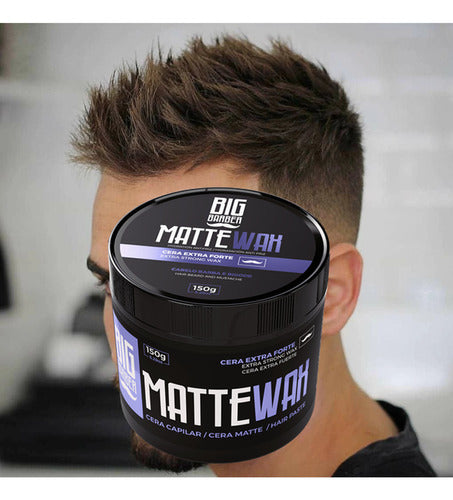 Cera Modeladora Matte Wax Big Barber 150g Seca Fardo 15 Unid 2