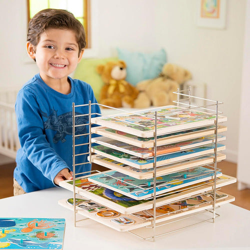 Estantería De Alambre Para Almacenar Puzzles Pequeños Y Gran 1