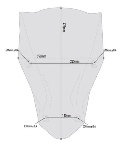 Kappa Moto Elevated Windscreen for Honda Africa Twin 1000 Automatica 1