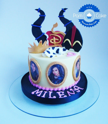 Torta Cumpleaños Artesanal Descendientes Malefica Cruella 1