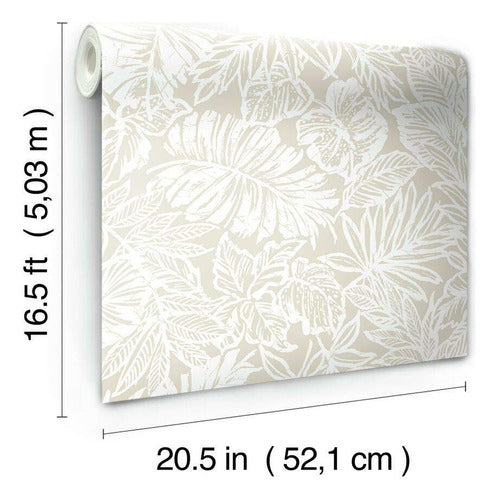 RoomMates Peel and Stick Wallpaper Roll with Leaf Design 5