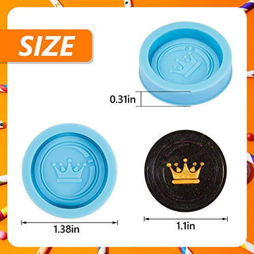 Patelai 24 Pieces International Chess Resin Molds Silicone Checkers Epoxy Molds 1