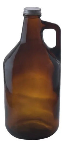 2 Growler Bottles of 1.9L Beer with Silver Cap Special Offer 0