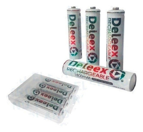 Deleex Rechargeable AAA Batteries x 4 Units 1800mAh in Blister 2