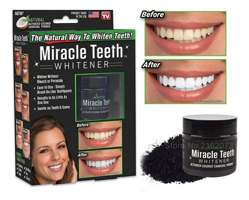 Miracle Teeth Whitening Natural Tooth Whitener Carbon Coco - FREE SHIPPING 3