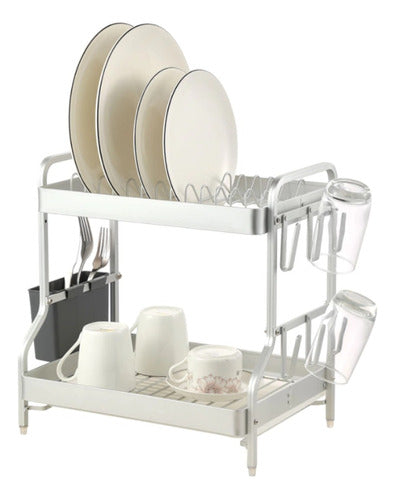 Vonne Aluminum Dish Drying Rack 2 Levels (7495) 0