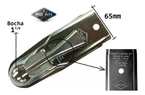 RO-AN Reinforced Galvanized Trailer Coupler 2000 Lbs 1.7/8 (65mm) 1
