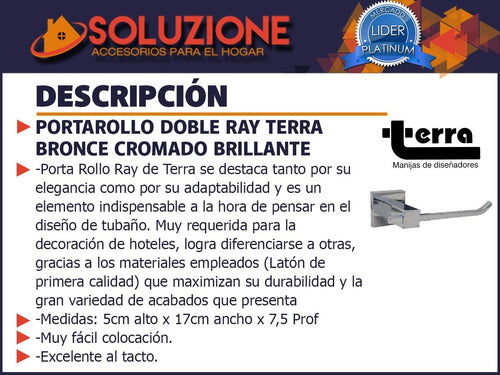 Porta Rollo Ray Cubic Terra Bronze Bathroom Toilet Home Sanitary 2