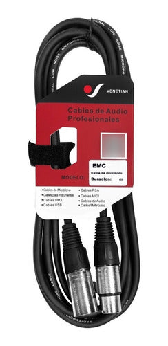 Venetian XLR Cannon Balanced Cable Kit - 12 Cables, 3m 1