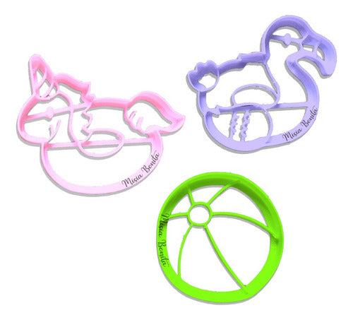 Misia Bonita X3 Inflatable Beach and Pool Cookie Cutter Floaters 0