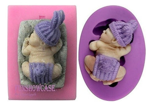 Funshowcase Sleeping Baby Con Almohada Fluffy Hat Pants Fond 2