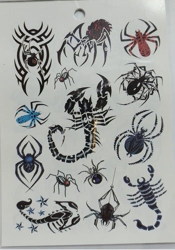 Temporary Self-Adhesive Tattoos Variety Pack 6 Sheets 47