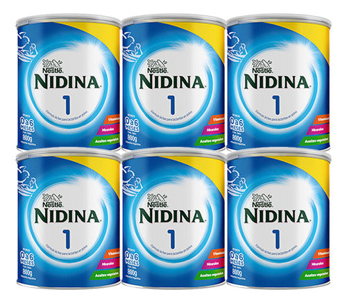 Nidina 1 Powdered Infant Formula Can 800g (Pack of 6) 0