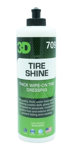 3D Tire Shine Acondicionador De Cubiertas Plasticos Y Gomas 0