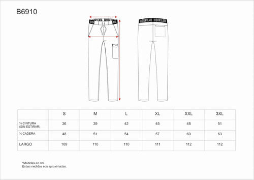 Pantalón Recto Elastizado Con Bolsillos Workteam 1