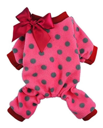 Fitwarm Adorable Dog Pajamas with Bow - Cozy Fleece Jacket 0