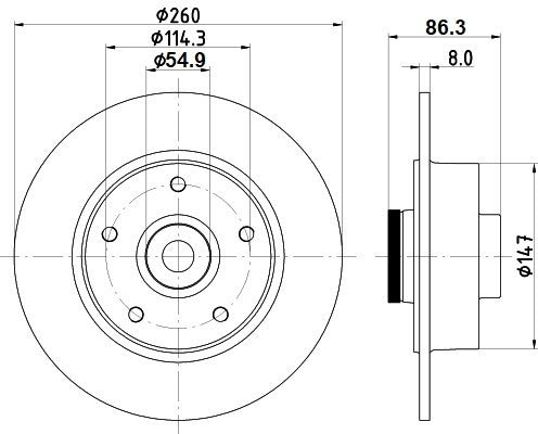 Bar Brake Disc Kit for Renault Fluence 11/.. 1