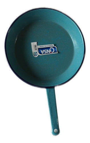 Cinsa Turquoise Vitreous Steel Frying Pan 30 cm 2