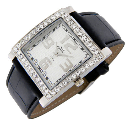 Montreal Women's Watch ML1532 Metal Case with Strass Ecocuero Strap 0