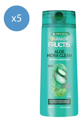 Pack Shampoo Garnier Fructis Aloe Hidra Clean 200 Ml 0