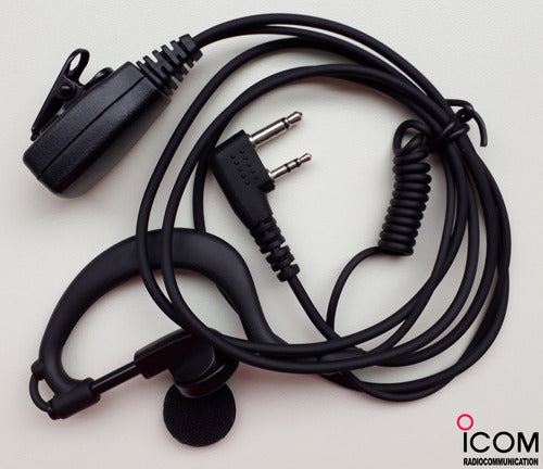 Fone De Ouvido C/ Ptt Icom Ic-v8, Ic-v82, Ic-v85 - 5 Peças 1