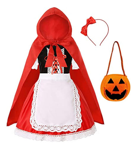 VIYORSHOP Red Riding Hood Costume for Girls 0