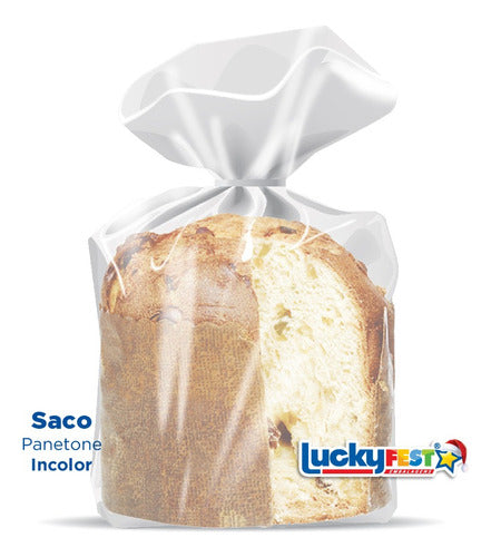 300x Saco Plástico Para Panetone Incolor 500g - 25x35cm 1