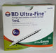 BD Ultra-Fine Syringes 0.5ml x 6mm Caliber 31g x 100 3