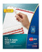 Avery Transparent Dividers Index Labels - White 0