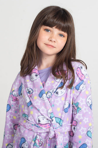 Girls' Polar Robe With Kittens Art 2075 4