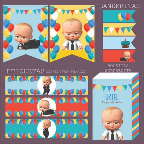 Boom - Jefe En Pañales Printable Kit for Birthdays & Digital Invitations 1