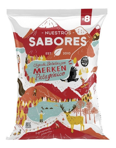 Nuestros Sabores Sweet Potato Chips with Merken 80g x 8u 0