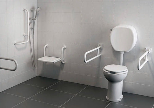 Folding Safety Grab Bar with Toilet Paper Holder 60cm 9