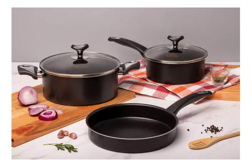 Marmicoc Cookware Set 5 Pieces Aluminum Pot Frying Pan Lids 1