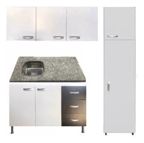 Kapan Under-Counter Storage + Left Granite Sink + Pantry + Upper Cabinet 0