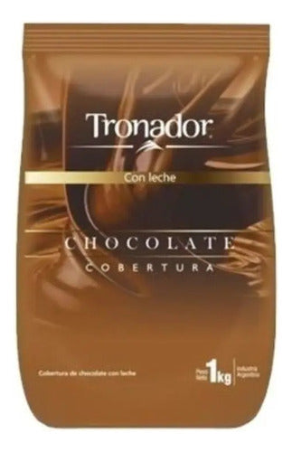 Tronador Chocolate Cobertura Con Leche En Pins X 1kg 0