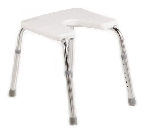 TDS Aluminum Shower Stool with Hygienic Opening H/ 100 Kg Cod. D100 Z2 0