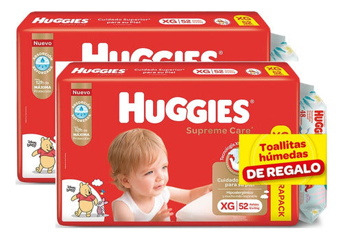 Huggies Supreme Xg X 104 + Toalla 96 Unid. De Regalo 0