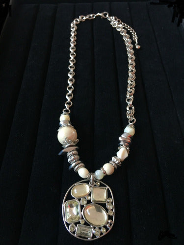 Elegant Necklace with Rhinestones and Beads x 12 0