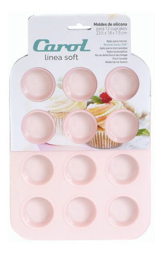 Carol Silicone Mold 12 Mini Muffins Cupcakes for Oven 0