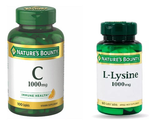 Nature's Bounty L-Lysine 1000mg L-Lysine + Vitamin C 1000mg 0