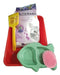 PET & FISH Cat Sanitary Kit: Tray, Scoop, Feeder, Premium Absorbent Stones 0