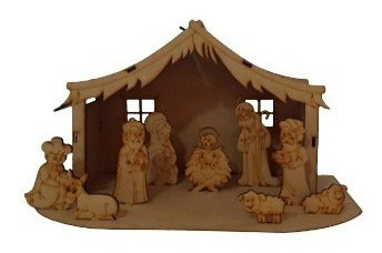 3D Nativity Scene Set with LED Light 9