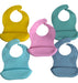 Adjustable Silicone Baby Bib with Pocket Container Pack of 5 0