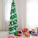 BTU Foldable Christmas Tree with 50 Lights, Pliable Tinsel 4