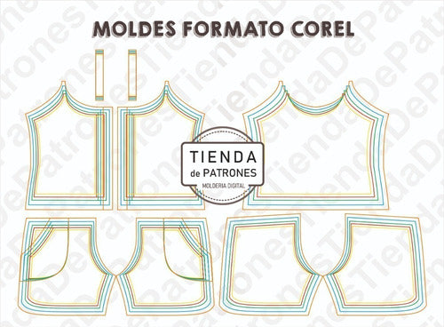 Tienda de Patrones Molde Patron Coreldraw Mono Enterito Mujer Del Xs Al Xl 1