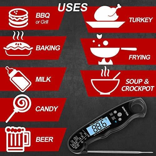 Kuluner Digital Instant Read Waterproof Meat Thermometer 5