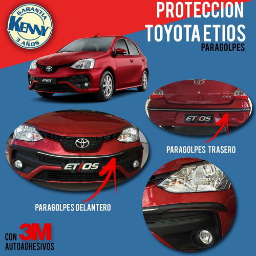 Etios 2020 Sedan Gomas De Paragolpes Con Vira Roja Kenny 4