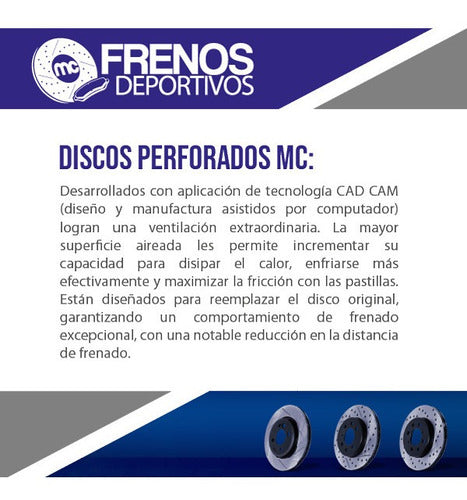 FRENOS DEPORTIVOS MC Discosx2 Renault Megane2 Laguna Scenic Sandero Rs Deportivos 2